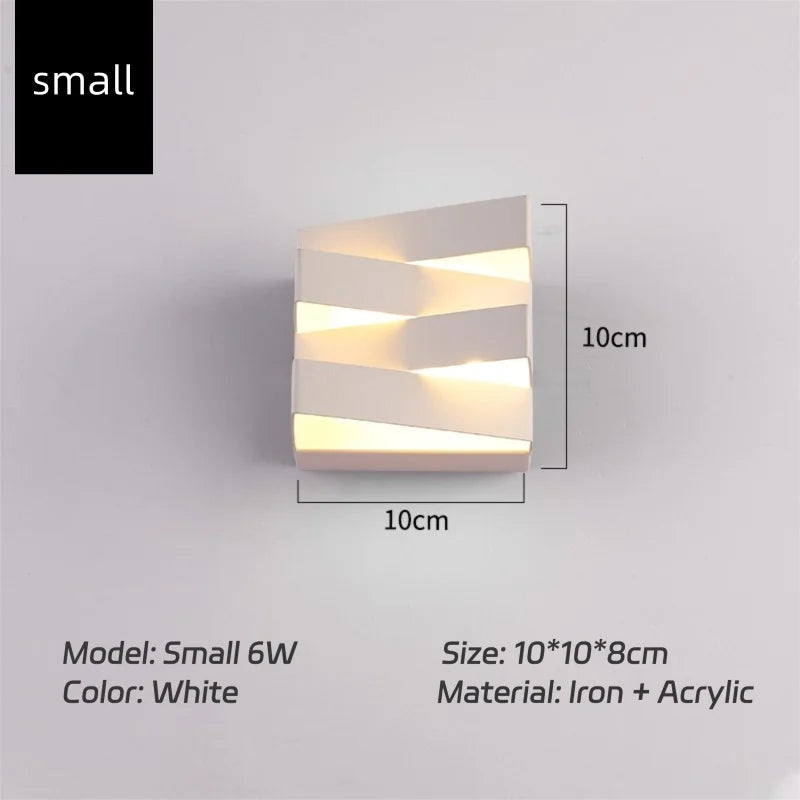 Lámpara de pared cuadrada moderna para exteriores, LED