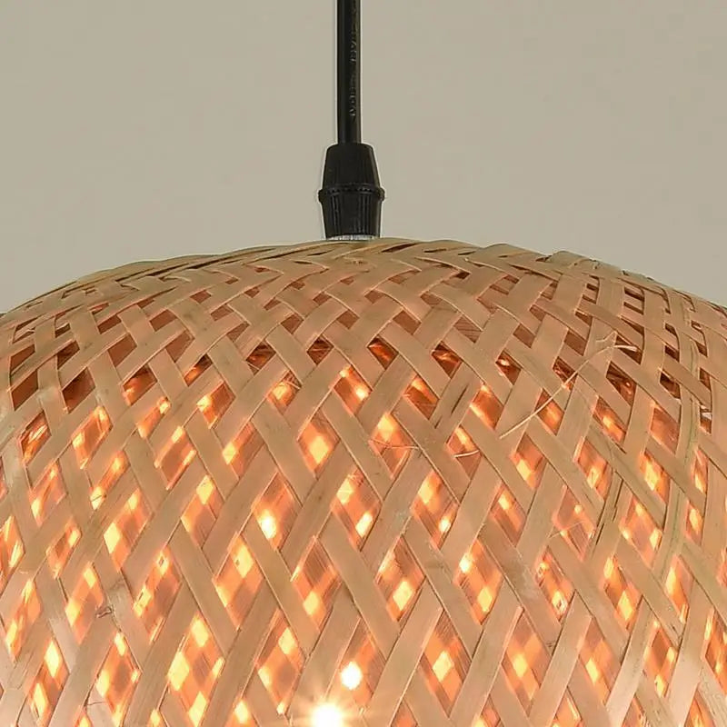 Lámpara Colgante de Bambú Natural - Diseño Boho Nórdico para Salon