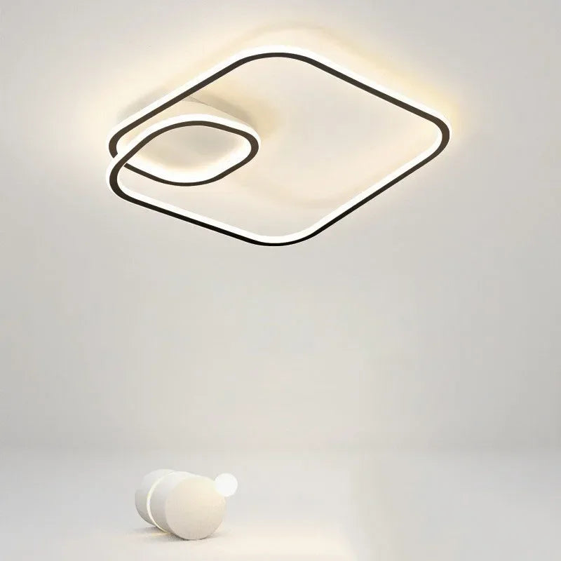 Lámpara de techo LED moderna circular - Diseño minimalista nórdico para salón