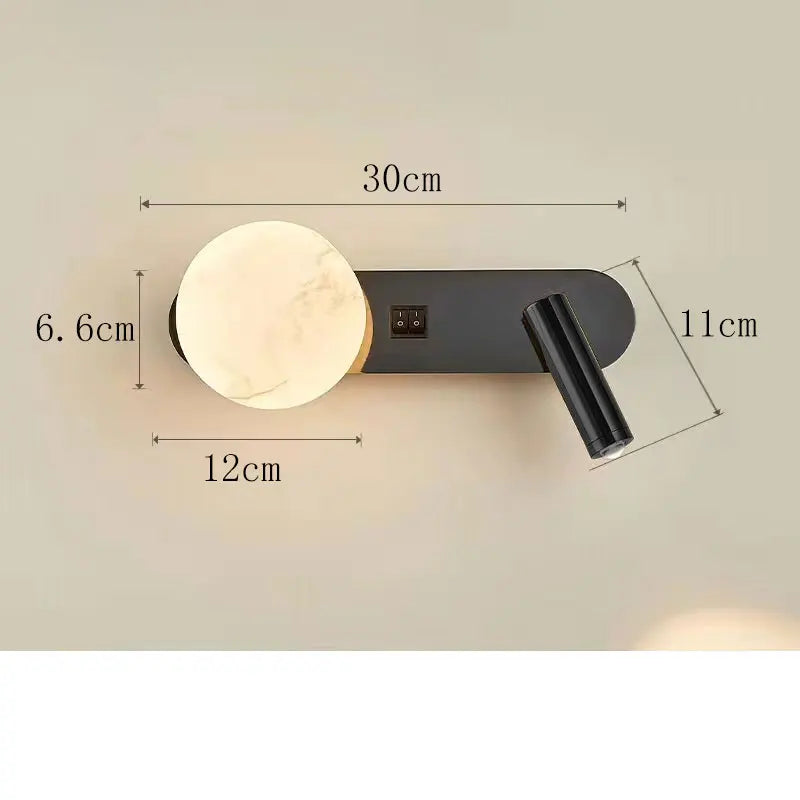 Aplique de Pared LED Moderno con Luz de Lectura - Lámpara Minimalista para Dormitorio