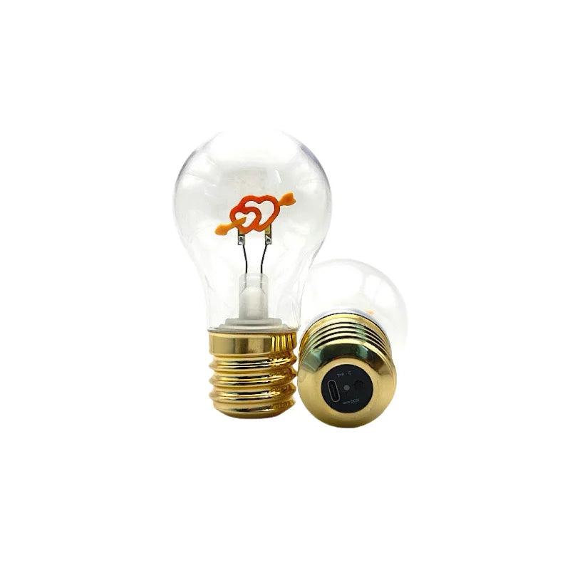 Bombilla LED Decorativa Recargable USB-C - Luz Neon Vintage