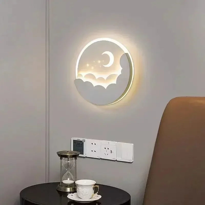 Lámpara LED de pared con forma de nube