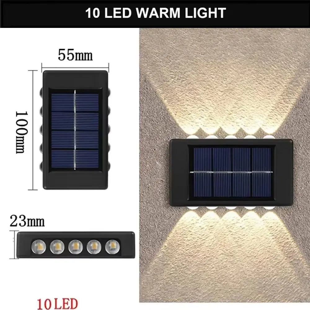 Lámpara Solar de Pared LED - Iluminación Exterior Impermeable