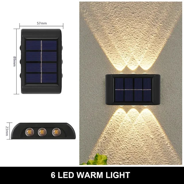 Lámpara Solar de Pared LED - Iluminación Exterior Impermeable