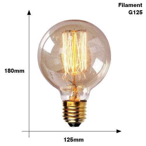 Bombilla incandescente de filamento, iluminación vintage estilo Edison