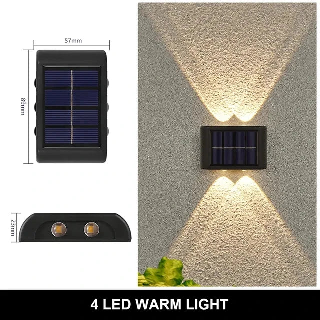 Lámpara Solar de Pared LED - Iluminación Exterior Impermeable