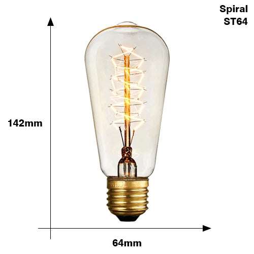 Bombilla incandescente de filamento, iluminación vintage estilo Edison