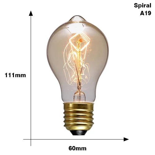 Bombilla incandescente de filamento, iluminación vintage estilo Edison