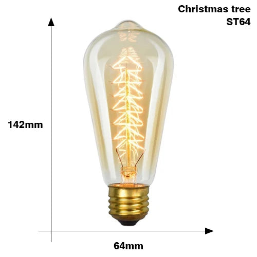 Bombilla incandescente de filamento, iluminación vintage estilo Edison