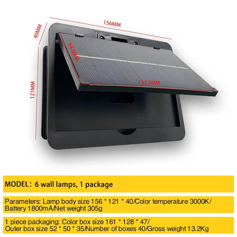 Lámpara Solar LED de Pared - Diseño Exclusivo de Alta Potencia