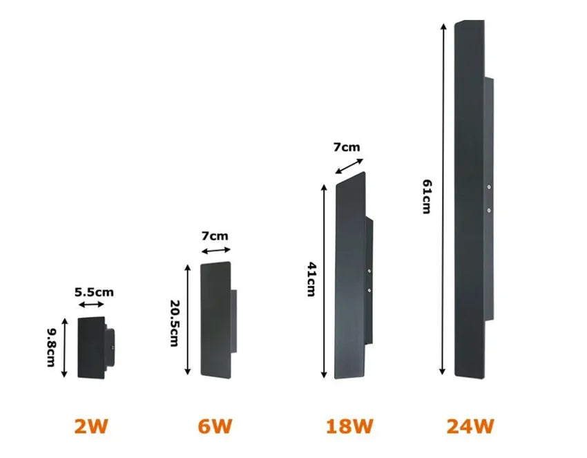 Lámpara de Pared LED exterior diseño minimalista