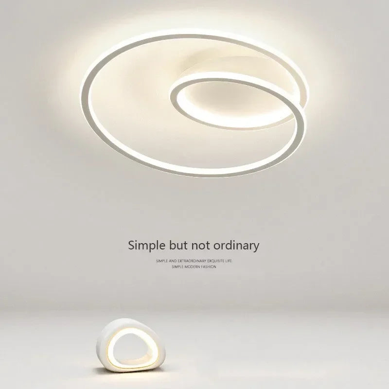 Lámpara de techo LED moderna circular - Diseño minimalista nórdico para salón