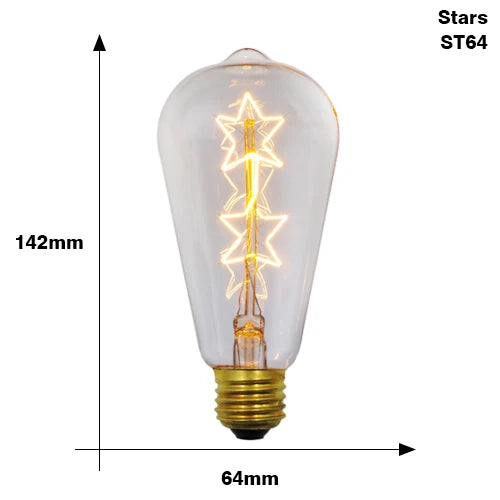 Bombilla incandescente de filamento, iluminación vintage estilo Edison