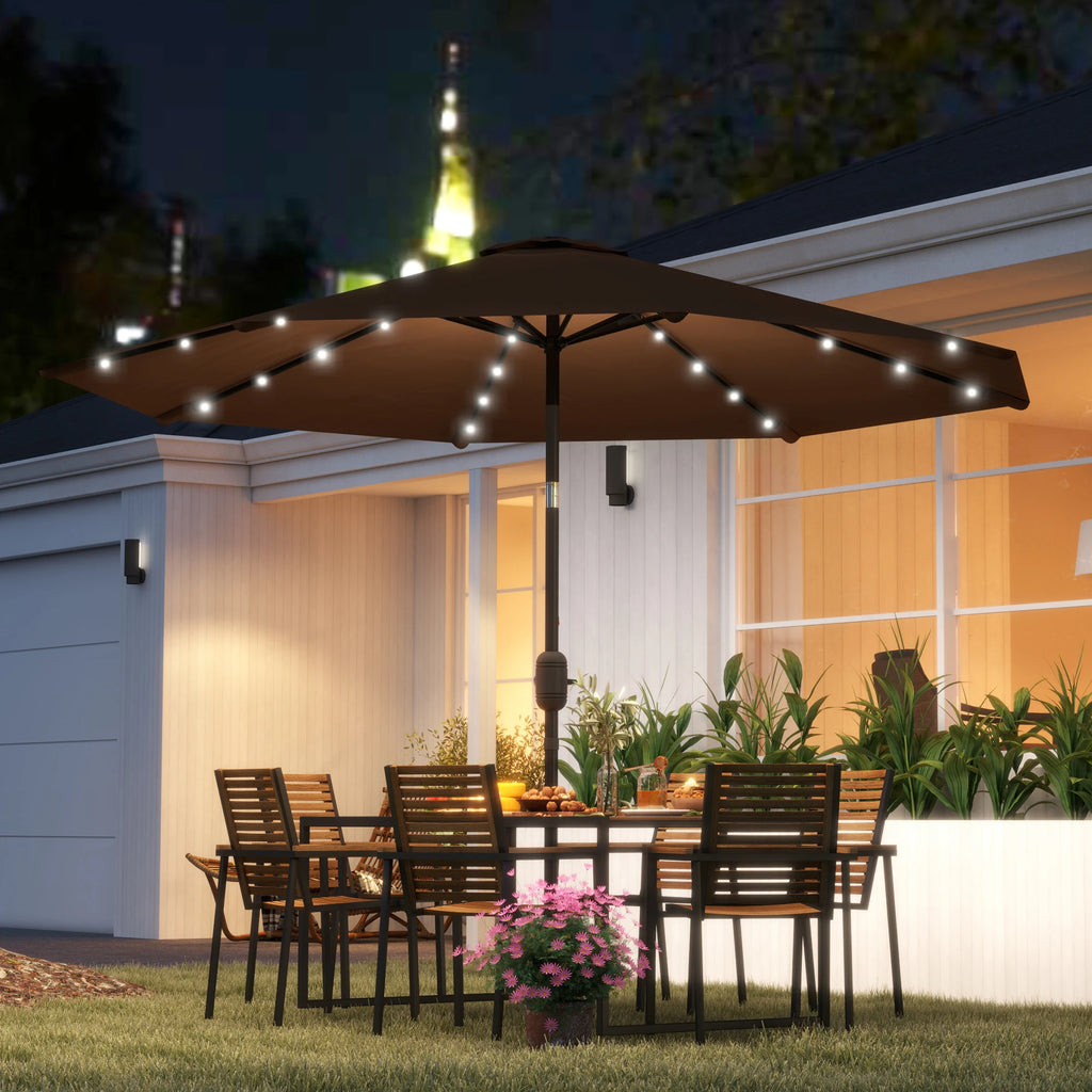 Sombrilla Solar LED para Jardín y terraza - Iluminación nocturna Elegante