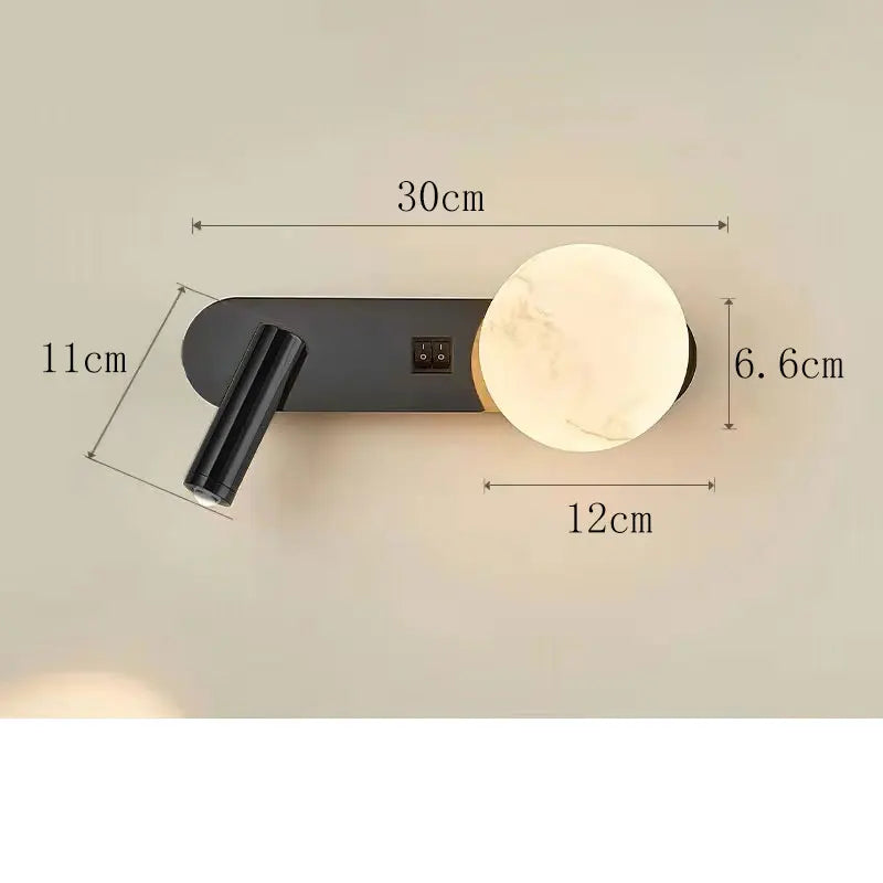 Aplique de Pared LED Moderno con Luz de Lectura - Lámpara Minimalista para Dormitorio