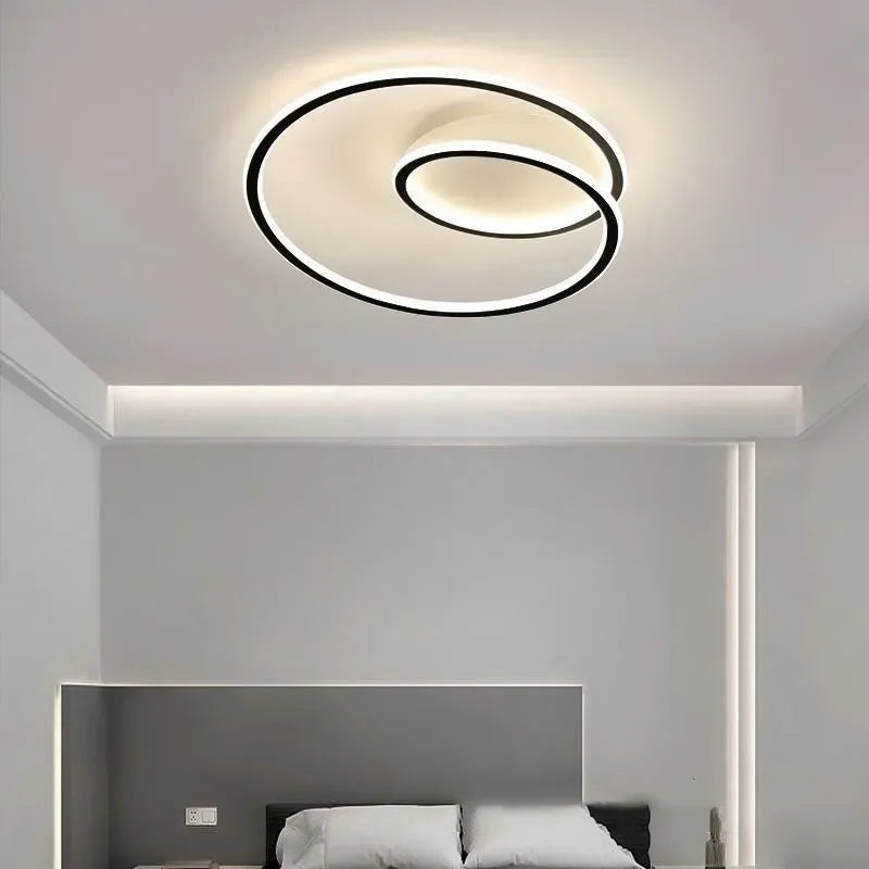 Lámpara de techo LED moderna circular - Diseño minimalista nórdico para salón