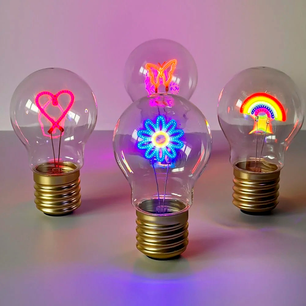 Bombilla LED Decorativa Recargable USB-C - Luz Neon Vintage