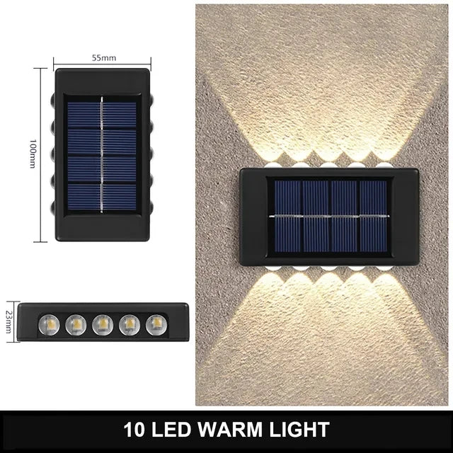 Lámpara Solar de Pared LED - Iluminación Exterior Impermeable
