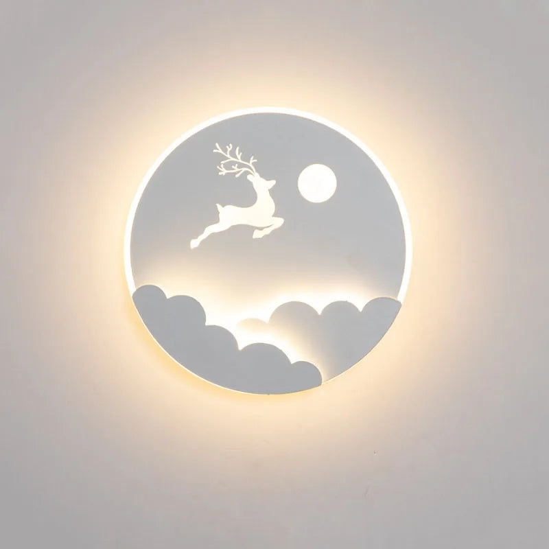 Lámpara LED de pared con forma de nube