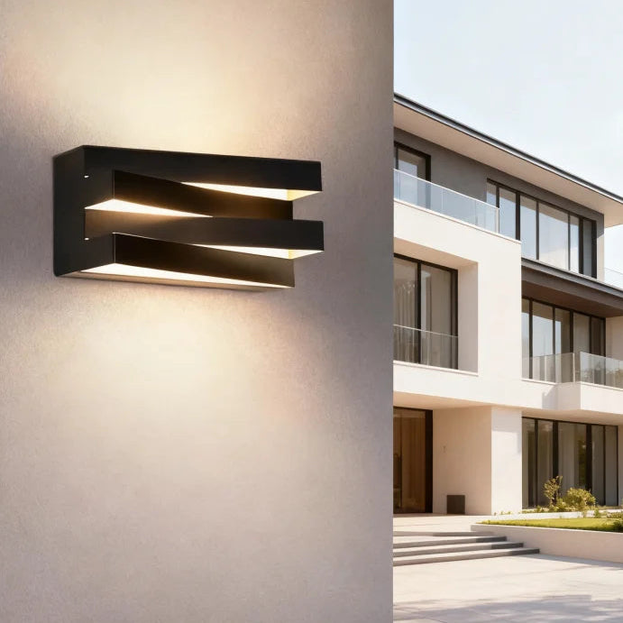 Lámpara de pared cuadrada moderna para exteriores, LED