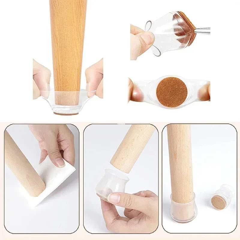 Protectores para Patas de Silla Redondas - Sin Ruidos ni Rayones