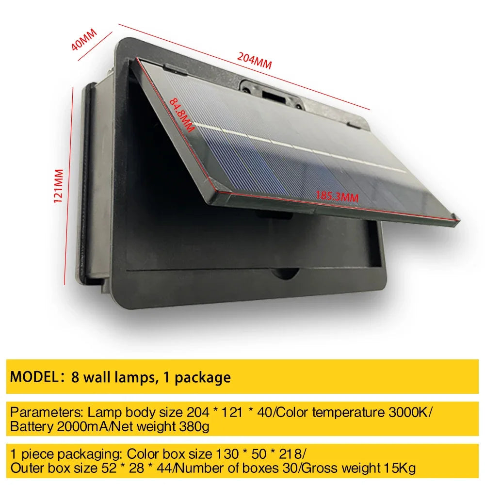 Lámpara Solar LED de Pared - Diseño Exclusivo de Alta Potencia