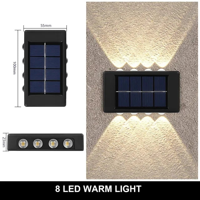 Lámpara Solar de Pared LED - Iluminación Exterior Impermeable
