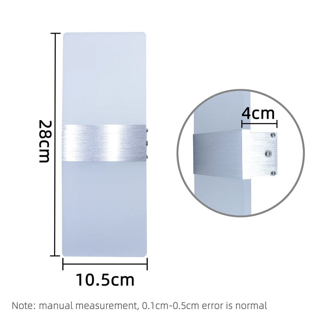 Lámpara de pared minimalista moderna, luz de pared LED para interiores