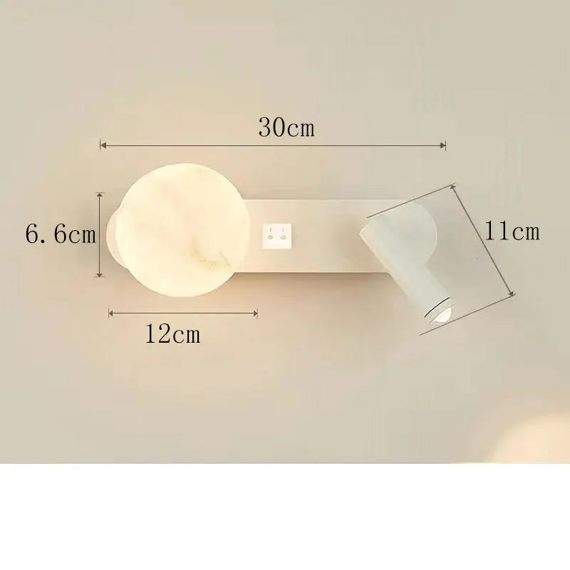 Aplique de Pared LED Moderno con Luz de Lectura - Lámpara Minimalista para Dormitorio