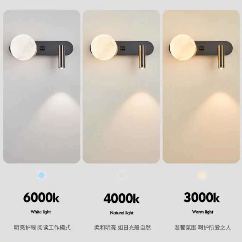 Aplique de Pared LED Moderno con Luz de Lectura - Lámpara Minimalista para Dormitorio