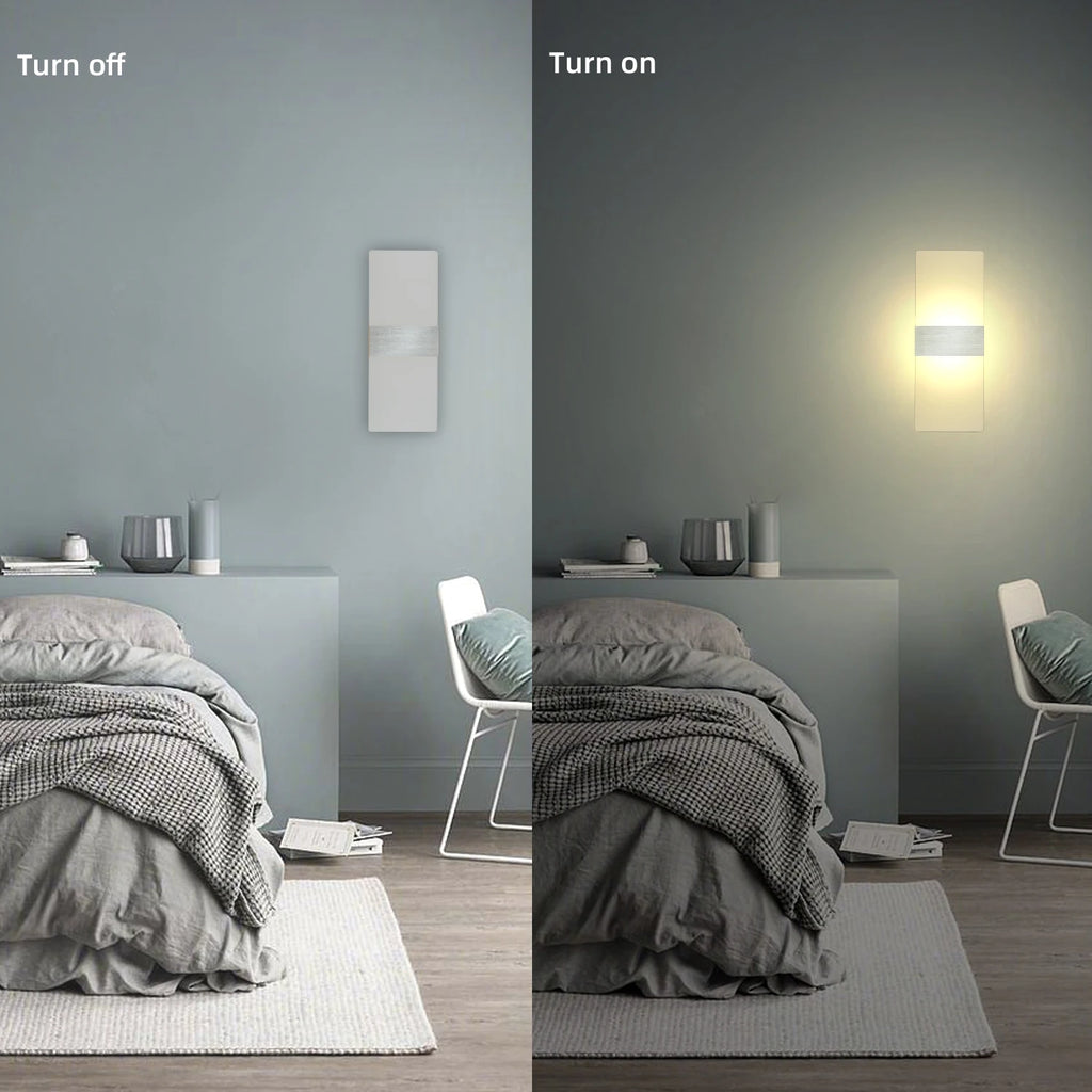 Lámpara de pared minimalista moderna, luz de pared LED para interiores