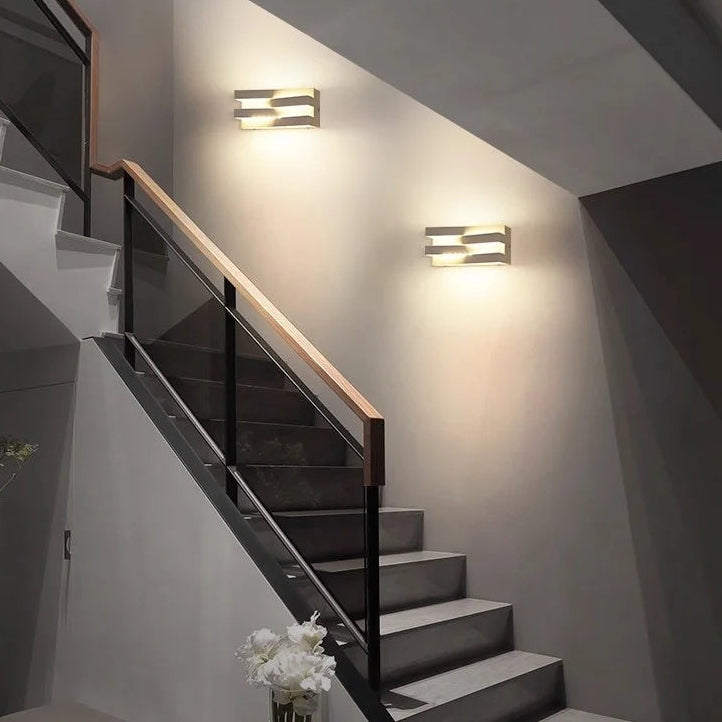 Lámpara de pared cuadrada moderna para exteriores, LED