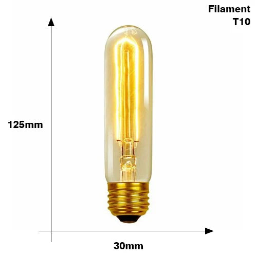Bombilla incandescente de filamento, iluminación vintage estilo Edison
