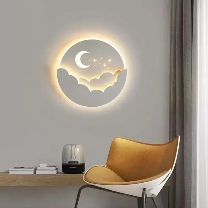 Lámpara LED de pared con forma de nube