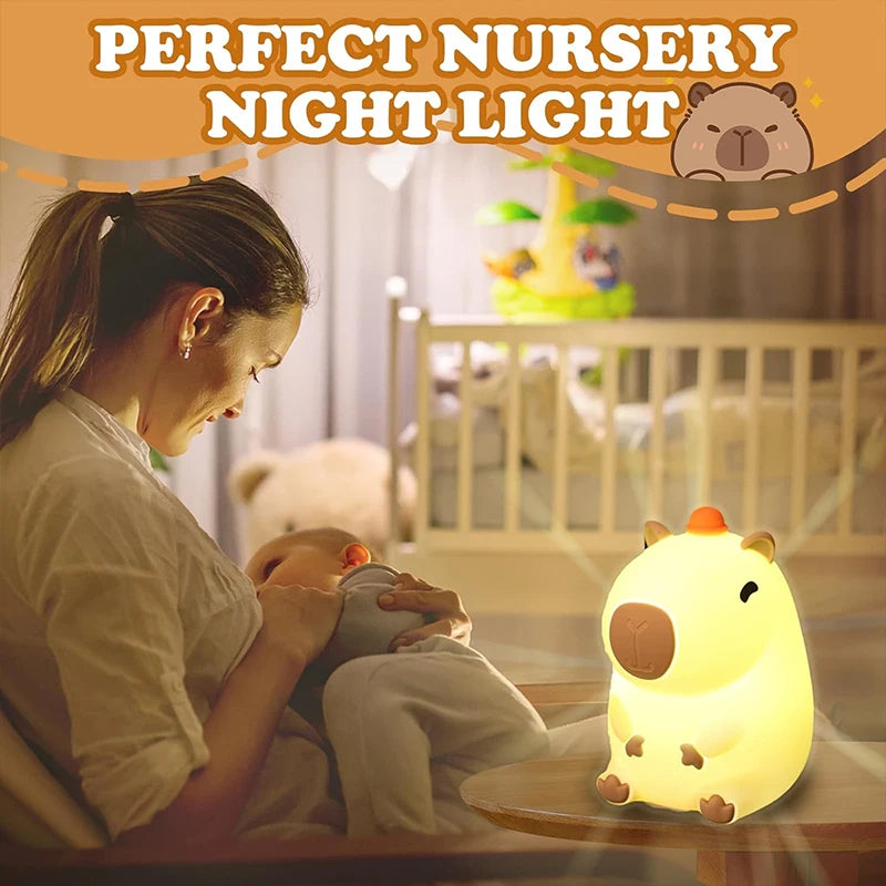 Lámpara nocturna CapyBara LED - Luz Infantil Suave Recargable