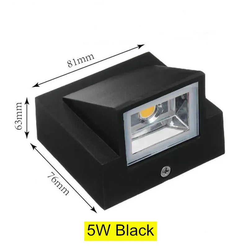 Luz de pared exterior de aluminio 5W