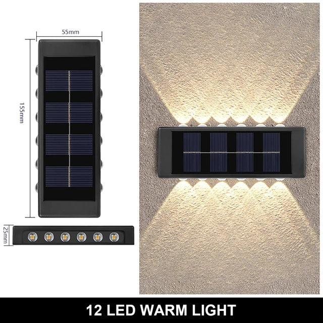 Lámpara Solar de Pared LED - Iluminación Exterior Impermeable