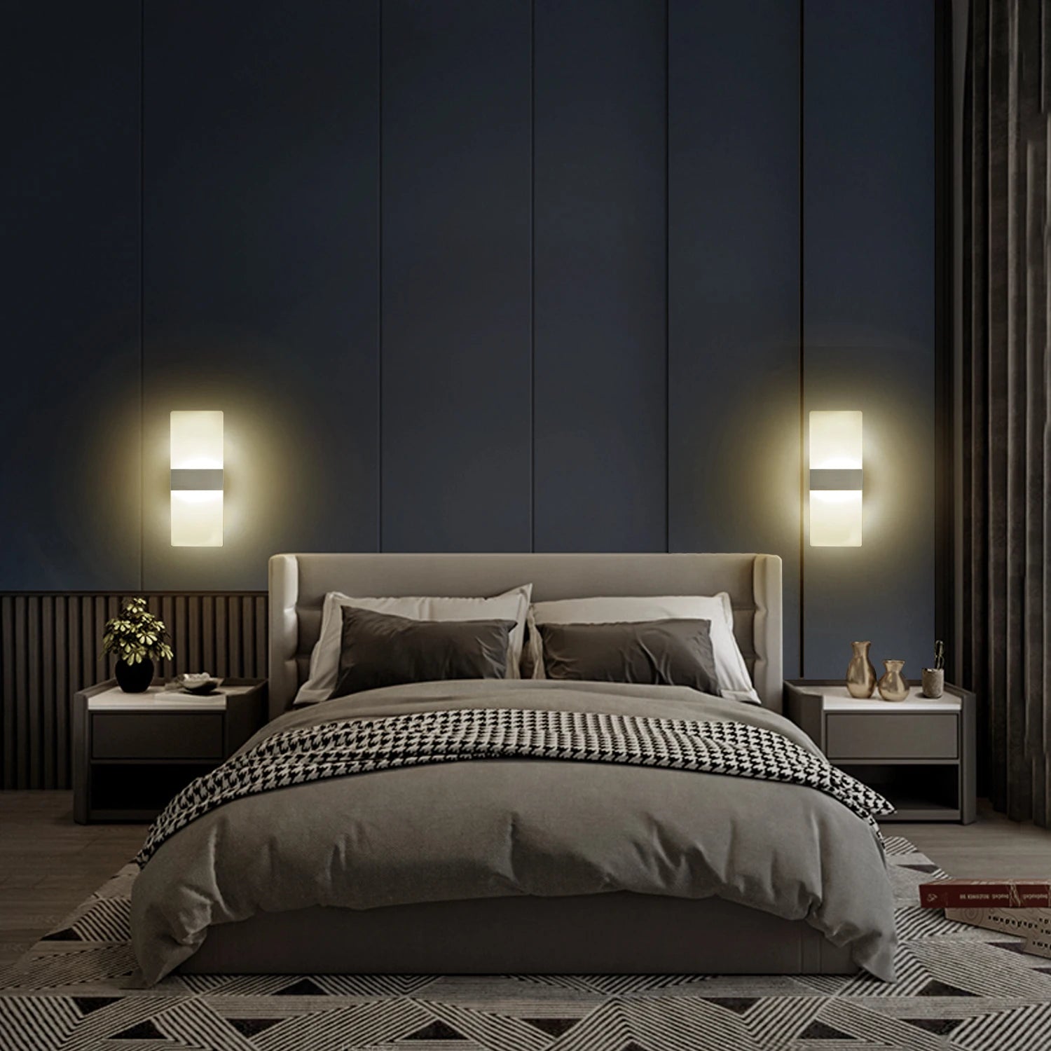 Lámpara de pared minimalista moderna, luz de pared LED para interiores