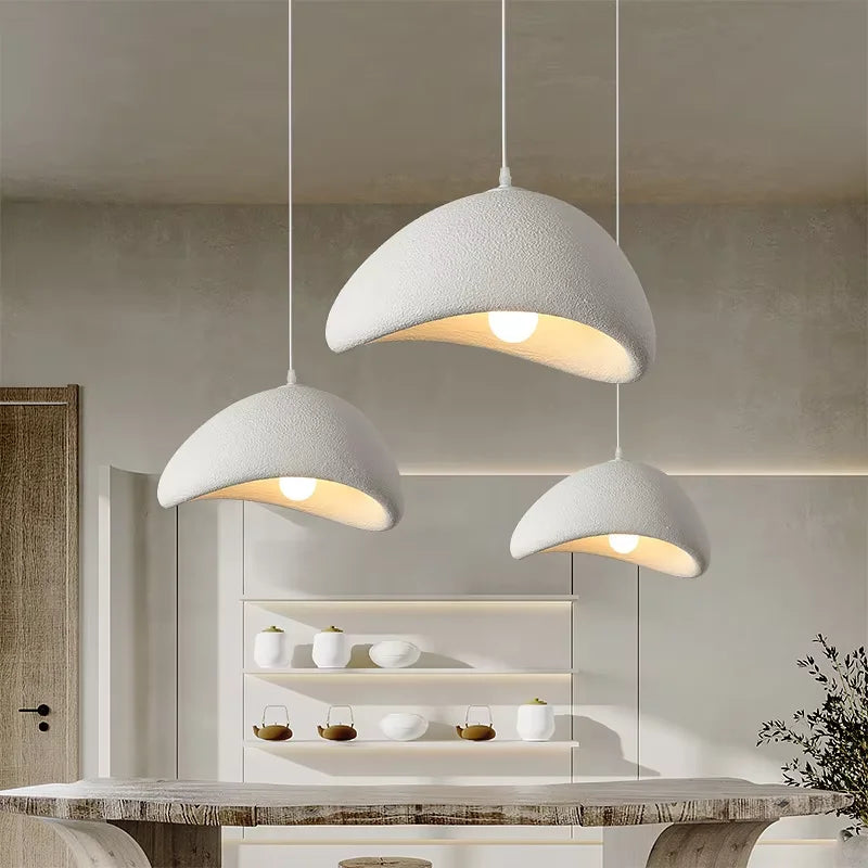 Lámparas de techo LED modernas, colgantes nórdicas Wabi Sabi