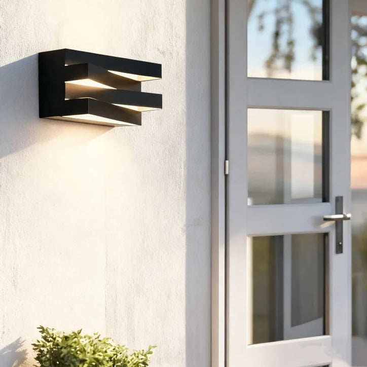 Lámpara de pared cuadrada moderna para exteriores, LED