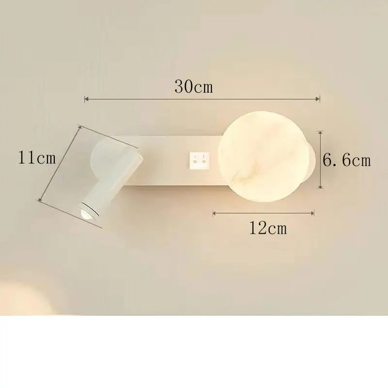 Aplique de Pared LED Moderno con Luz de Lectura - Lámpara Minimalista para Dormitorio
