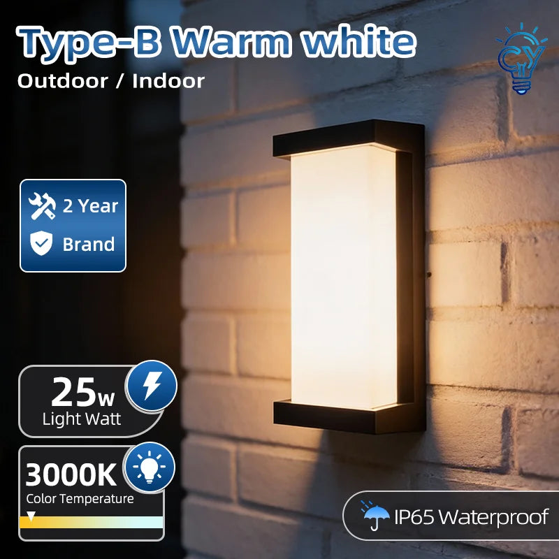 Lámpara LED Exterior de Pared - Iluminación moderna Impermeable