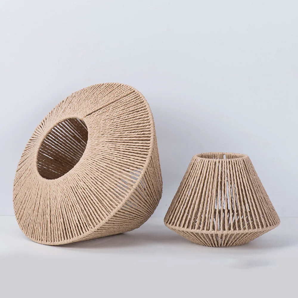 Lámpara Colgante de Techo en Ratán Natural - Estilo Boho