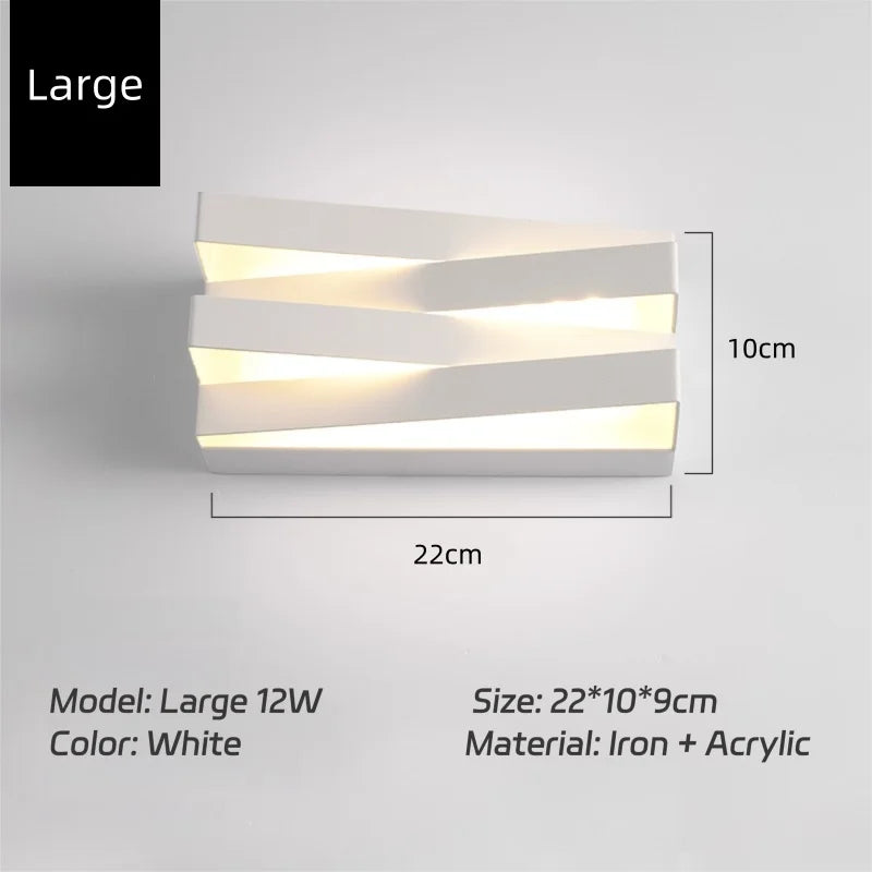 Lámpara de pared cuadrada moderna para exteriores, LED
