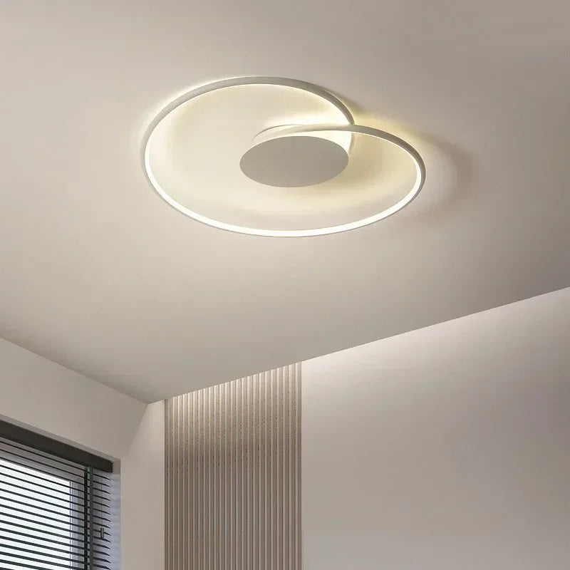 Lámpara de techo LED moderna circular - Diseño minimalista nórdico para salón