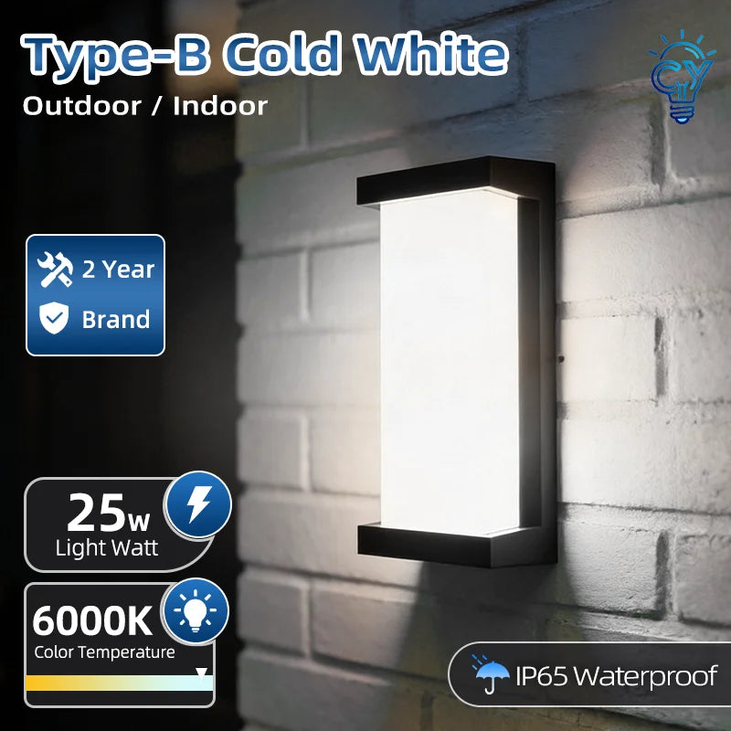 Lámpara LED Exterior de Pared - Iluminación moderna Impermeable