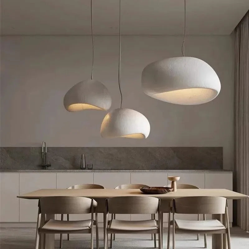 Lámparas de techo LED modernas, colgantes nórdicas Wabi Sabi