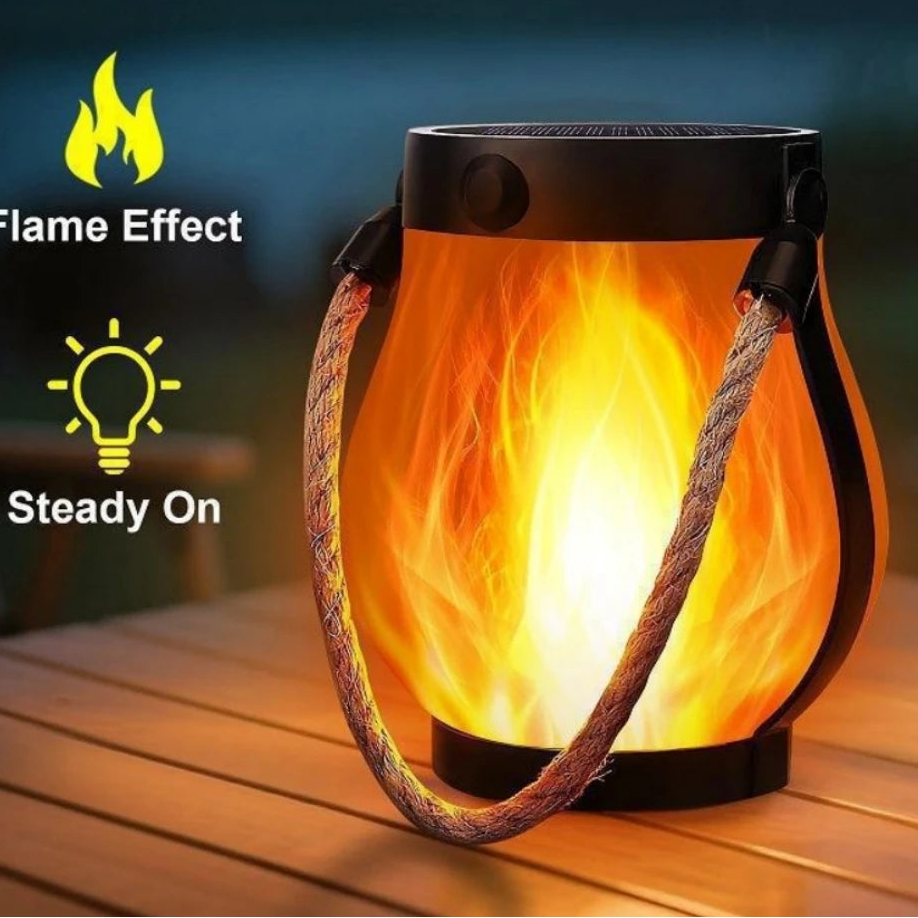 Lámpara Solar Decorativa Efecto Llama para Jardín y Terraza