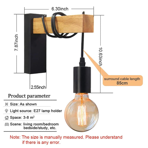Aplique de Pared Moderno con Cable Colgante