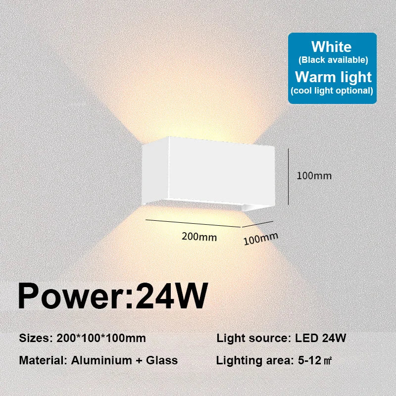 Lámpara de pared nórdica de Led impermeable